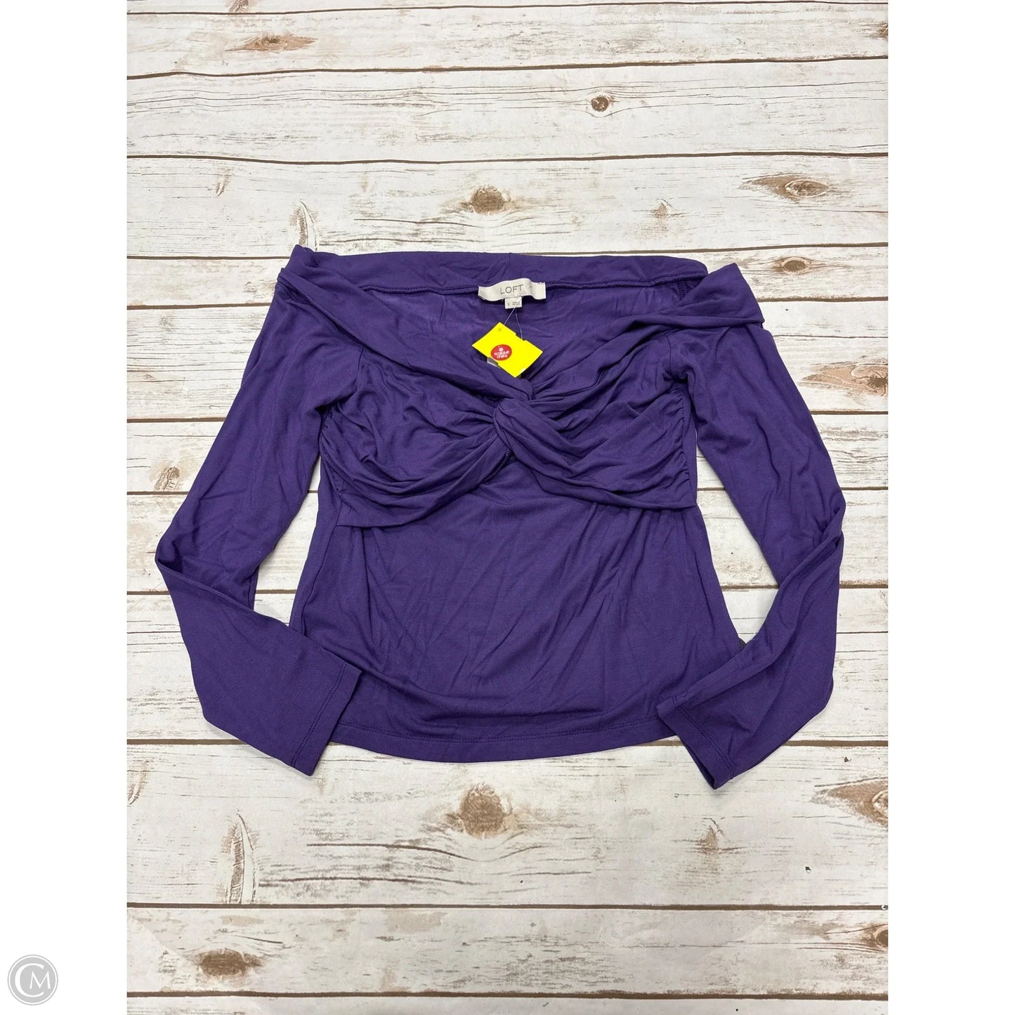 Top Long Sleeve By Loft In Purple, Size: S
