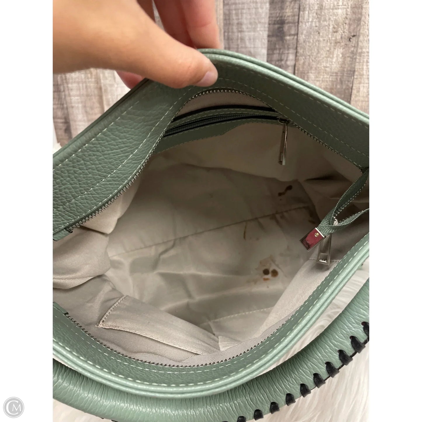 Handbag Leather By Cme, Size: Large