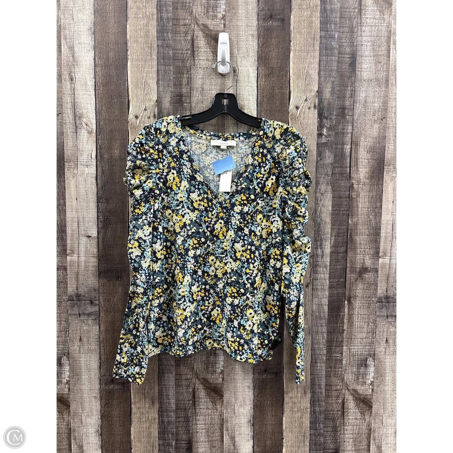 Top Long Sleeve By Loft In Floral Print, Size: M