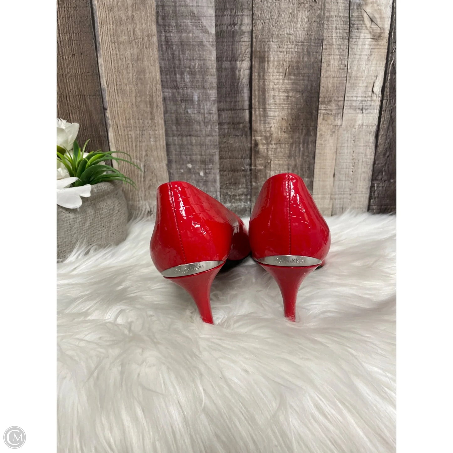 Shoes Heels Stiletto By Calvin Klein In Red, Size: 7