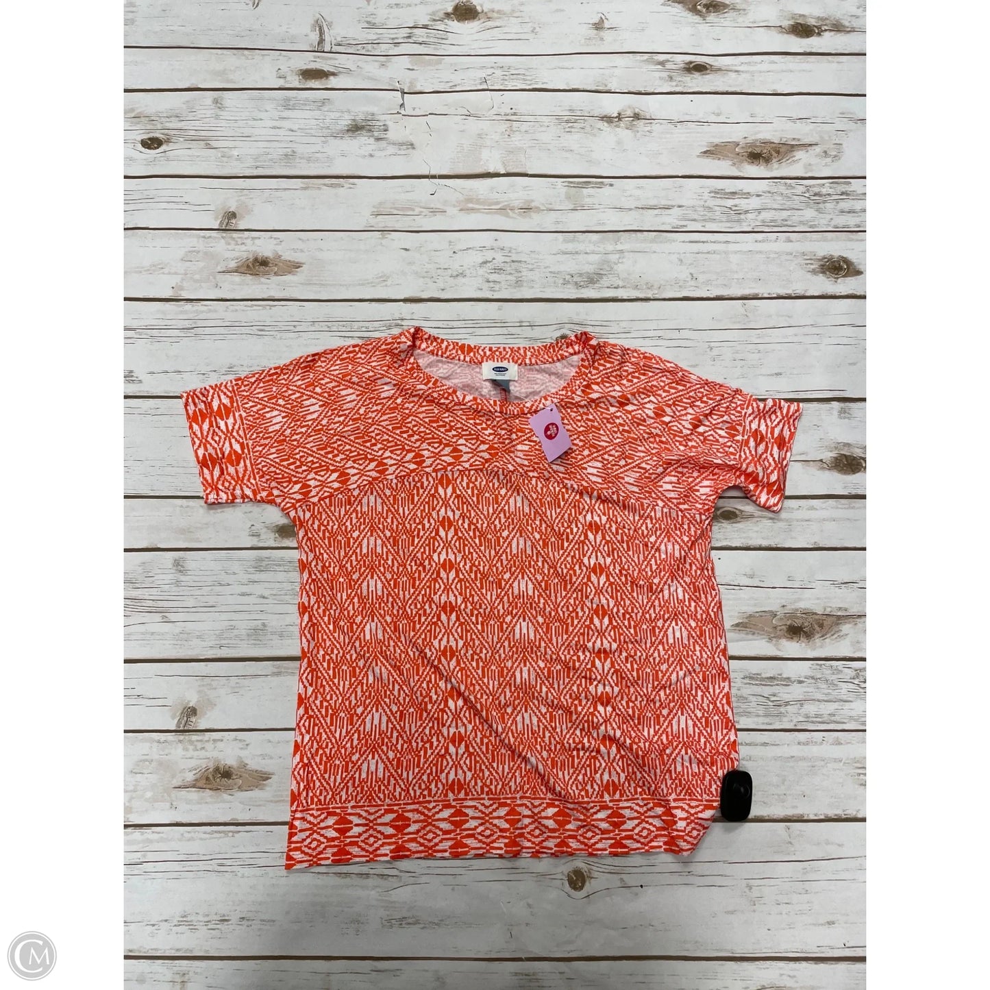 Top Short Sleeve By Old Navy In Orange, Size: S