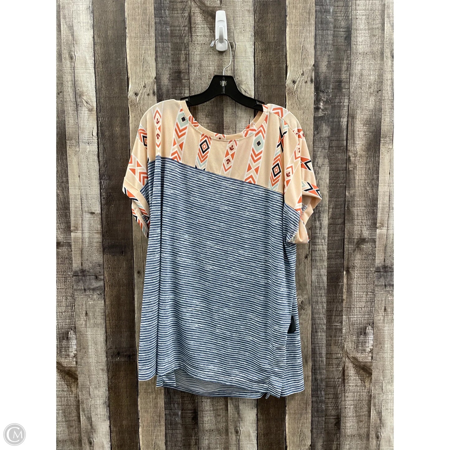 Top Short Sleeve By Lularoe In Multi-colored, Size: 2x