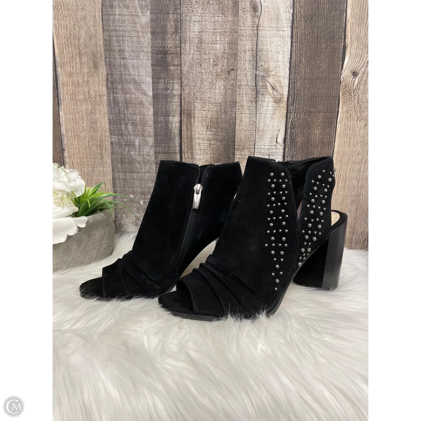 Boots Ankle Heels By Vince Camuto In Black, Size: 7.5