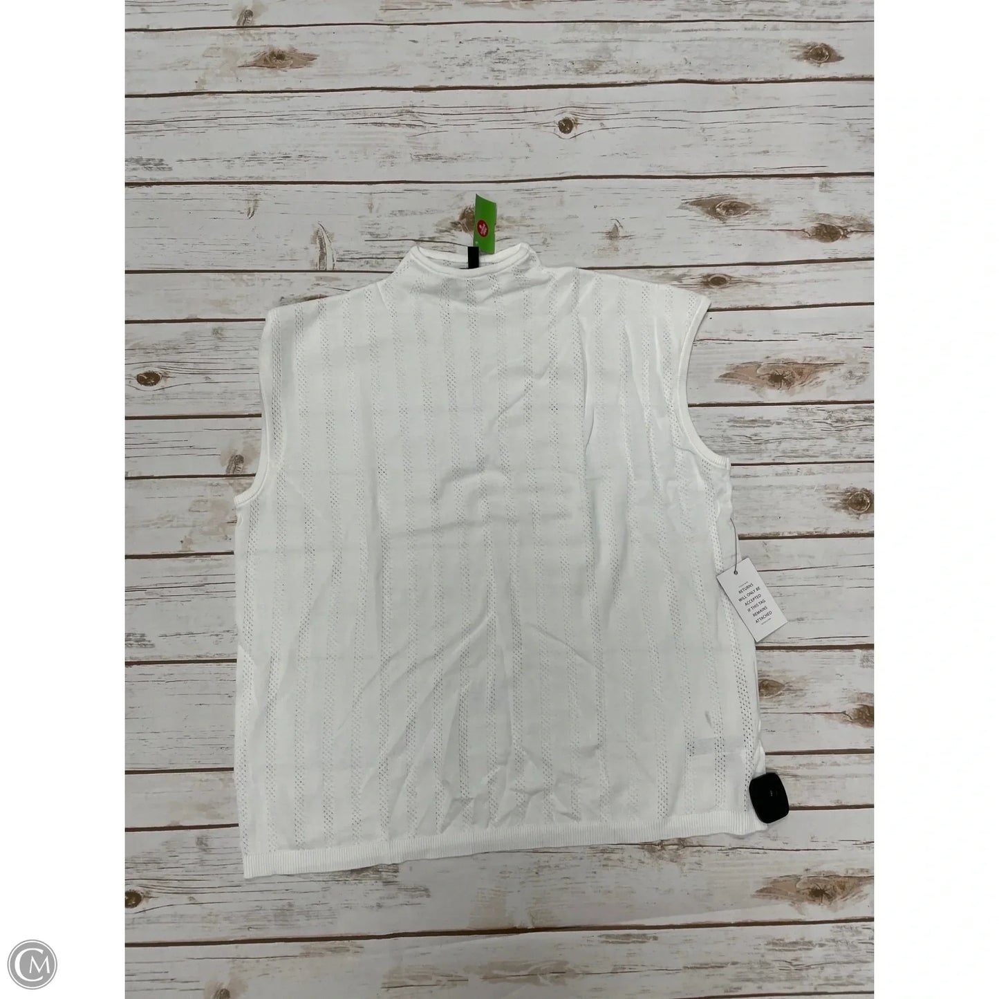Top Sleeveless By Eloquii In White, Size: 1x