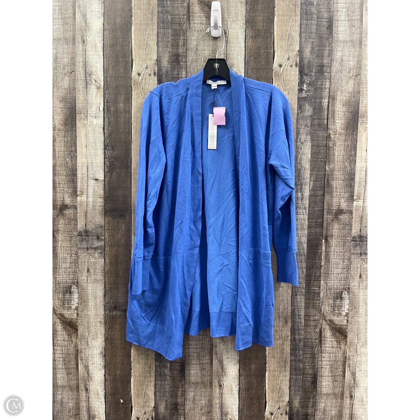 Sweater Cardigan By Chicos In Blue, Size: L