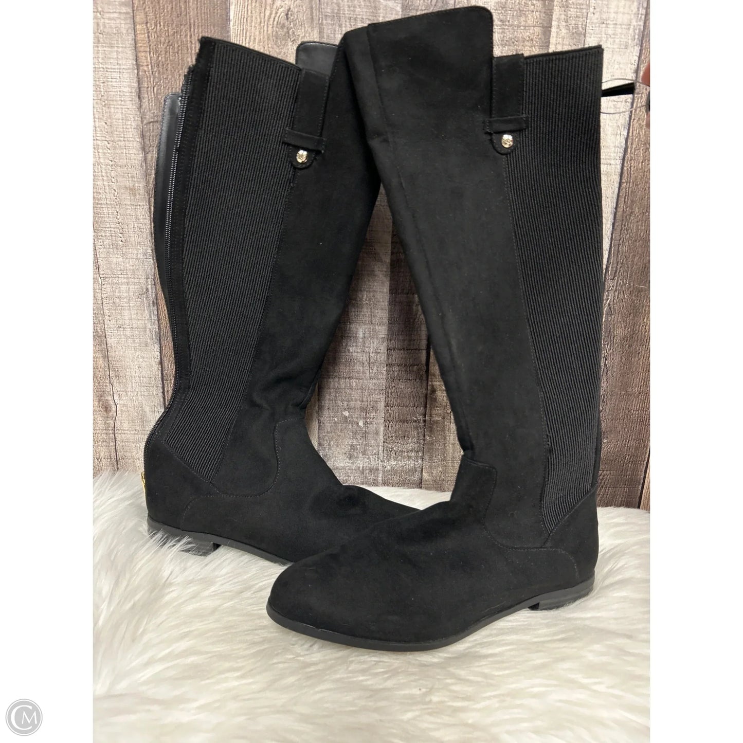 Boots Over-the-knee Flats By Anne Klein In Black, Size: 10