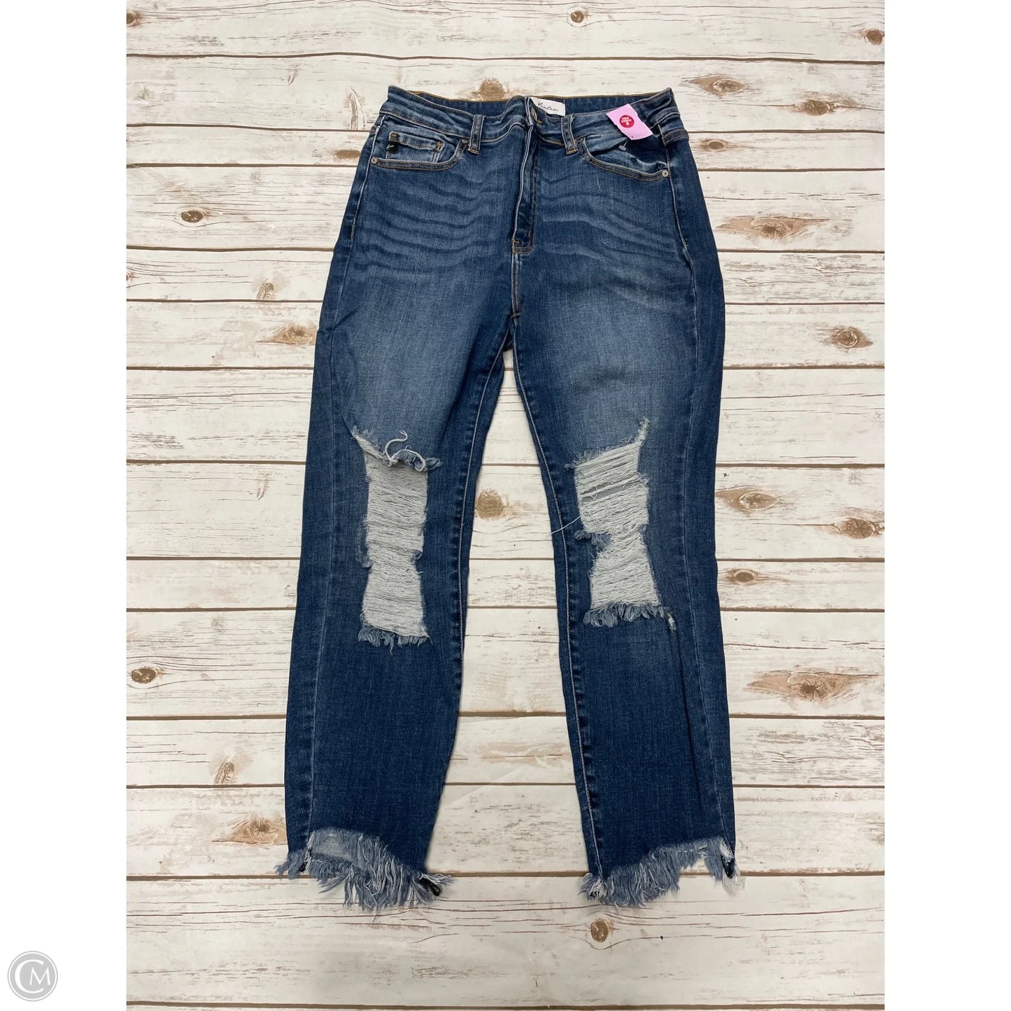 Jeans Straight By Kancan In Blue Denim, Size: 14