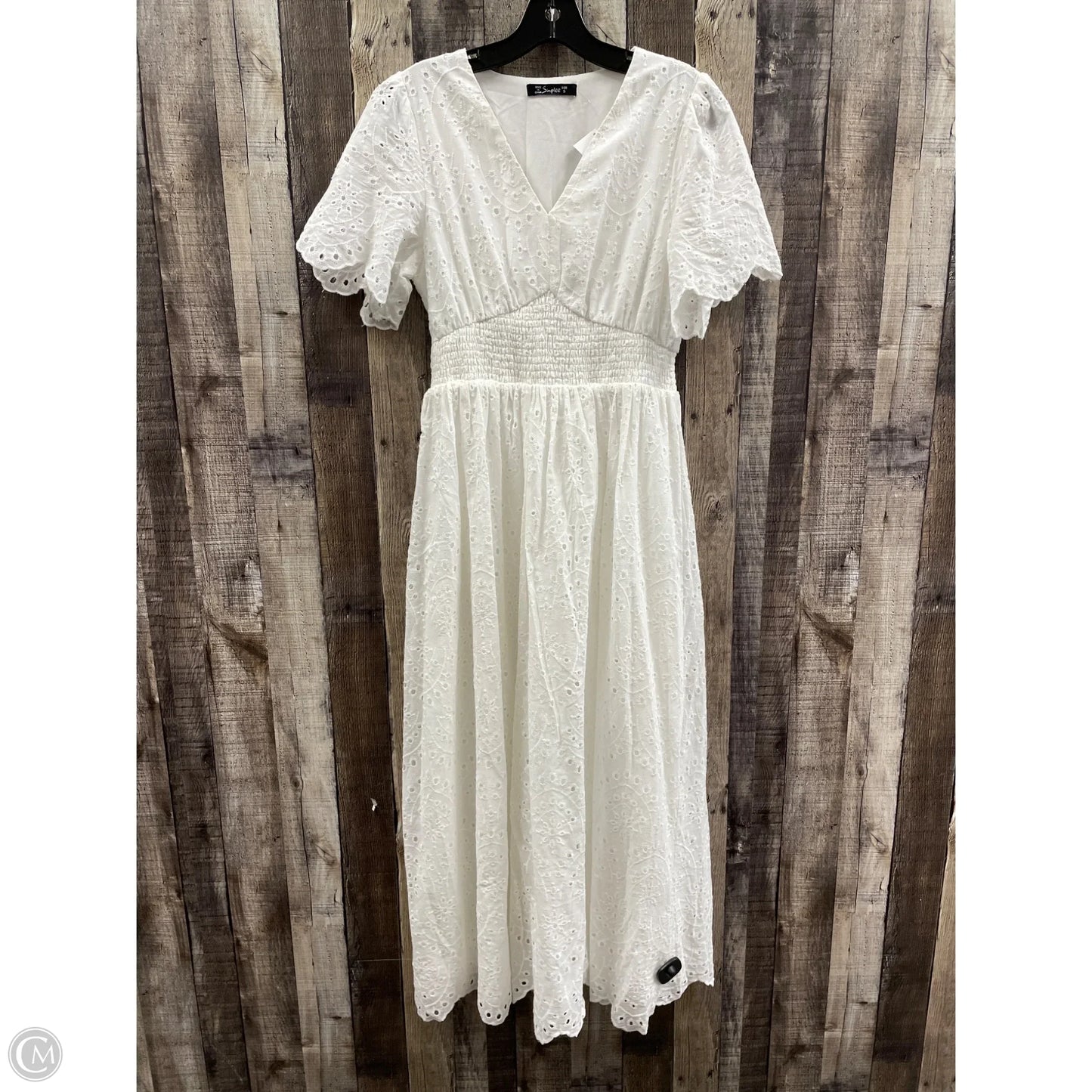Dress Casual Maxi By Cme In White, Size: S