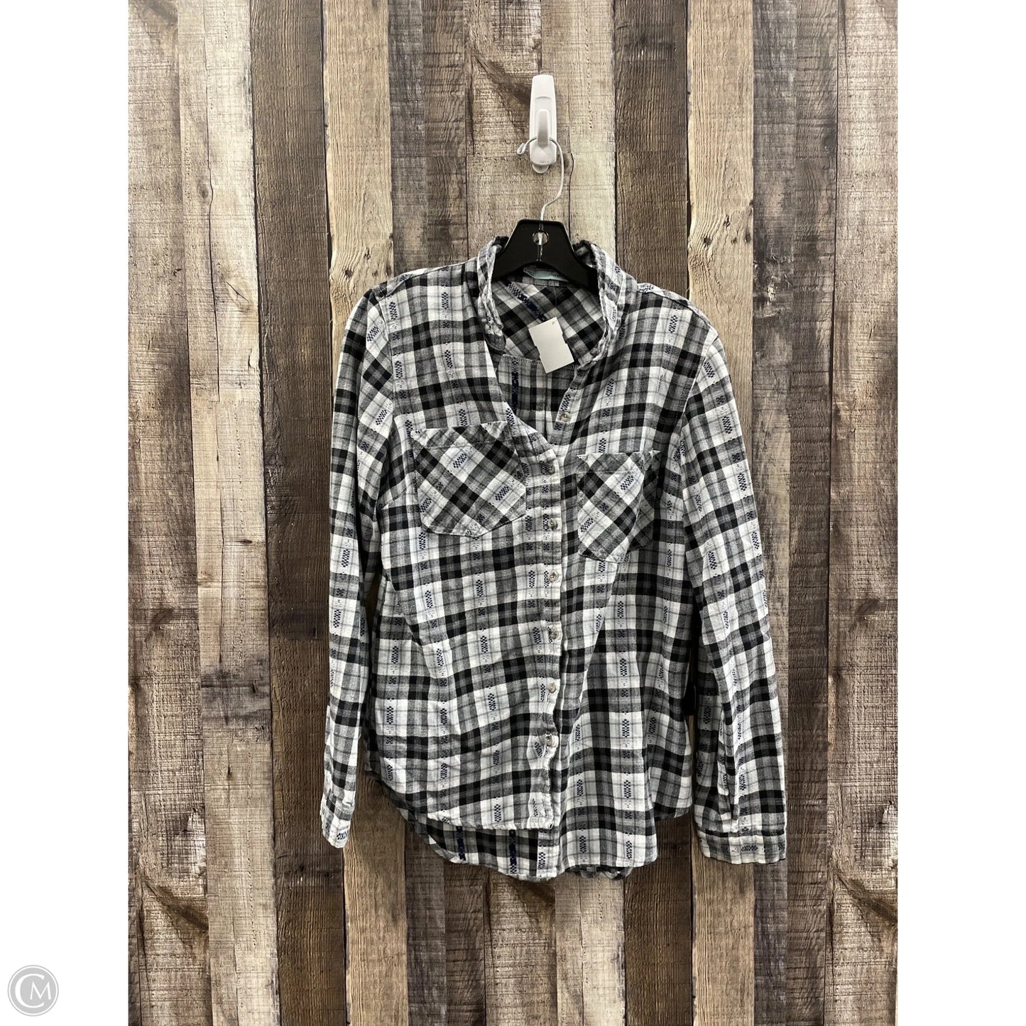 Top Long Sleeve By Maurices In Black & White, Size: S