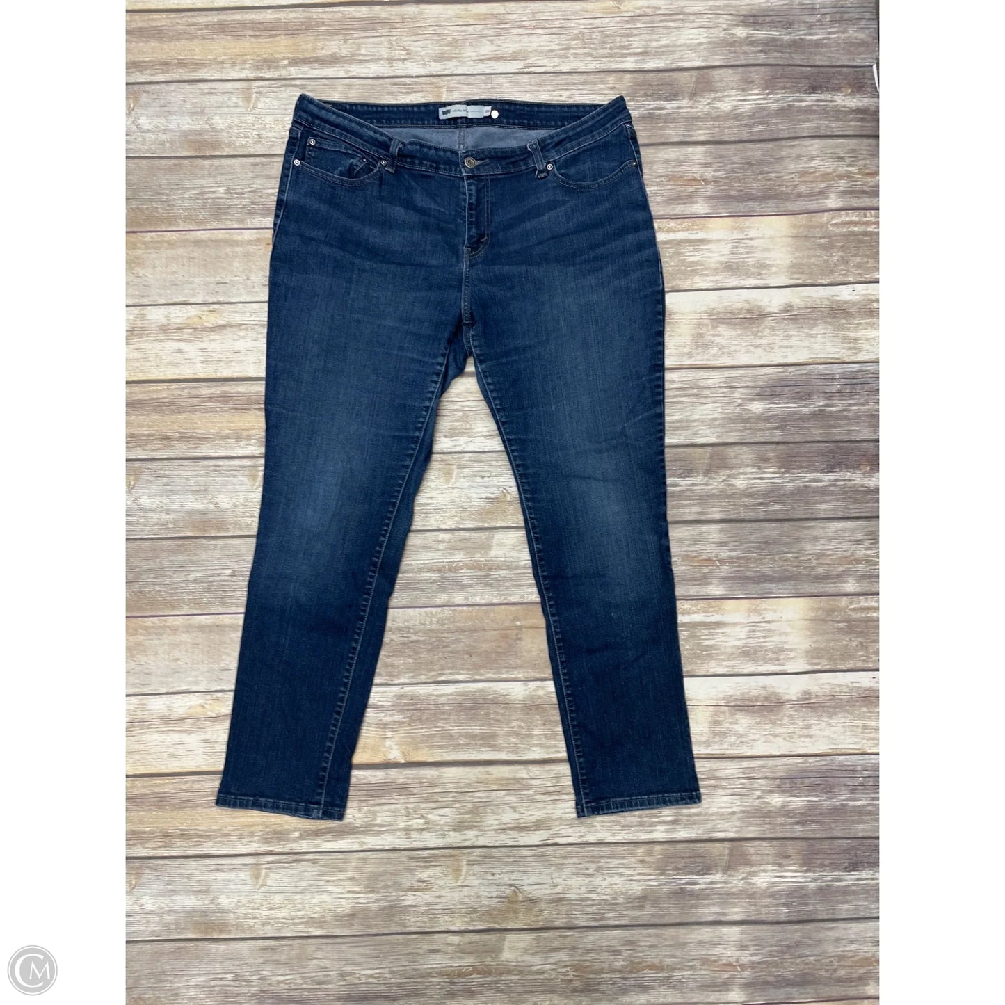 Jeans Skinny By Levis In Blue Denim, Size: 18