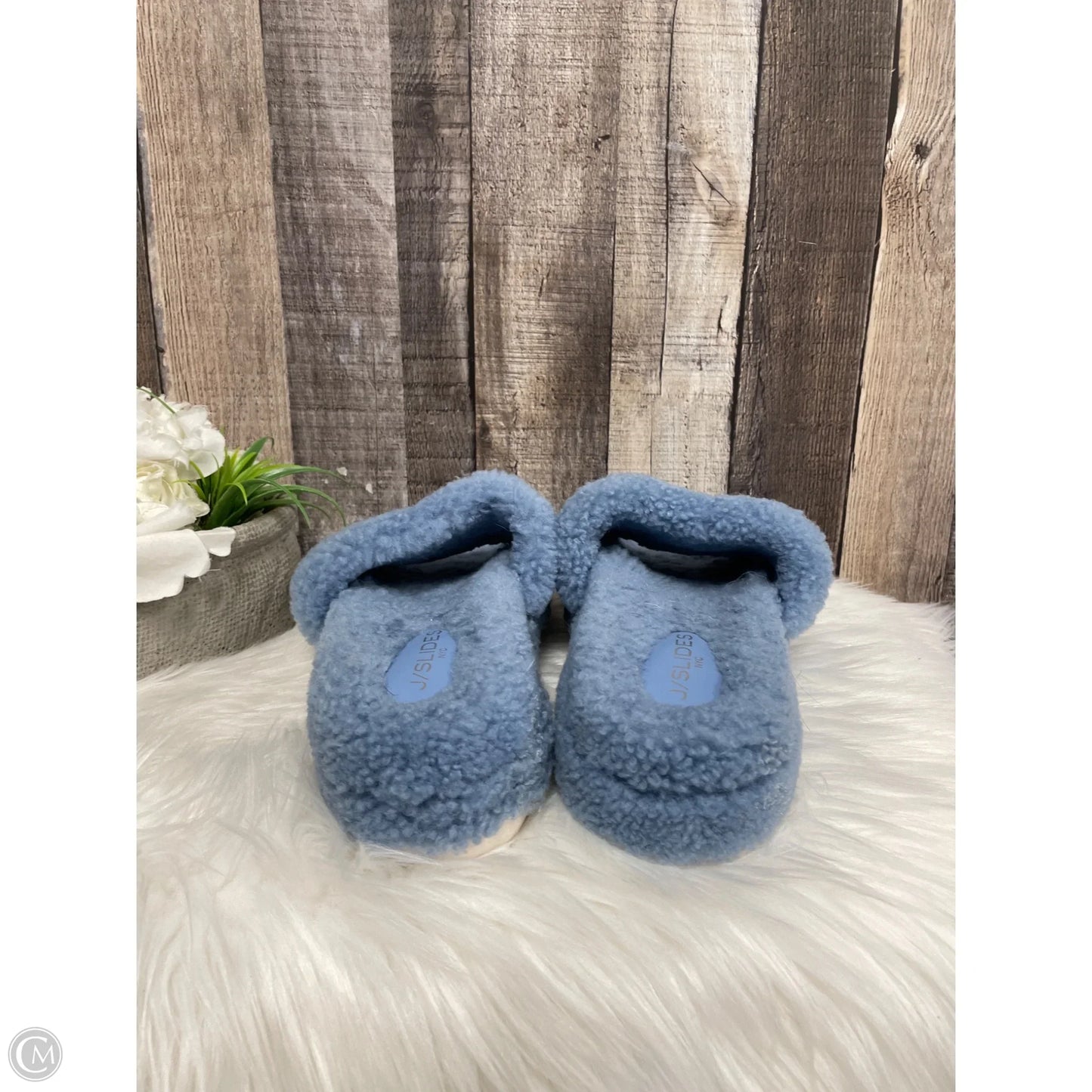 Sandals Heels Platform By J Slides In Blue, Size: 10