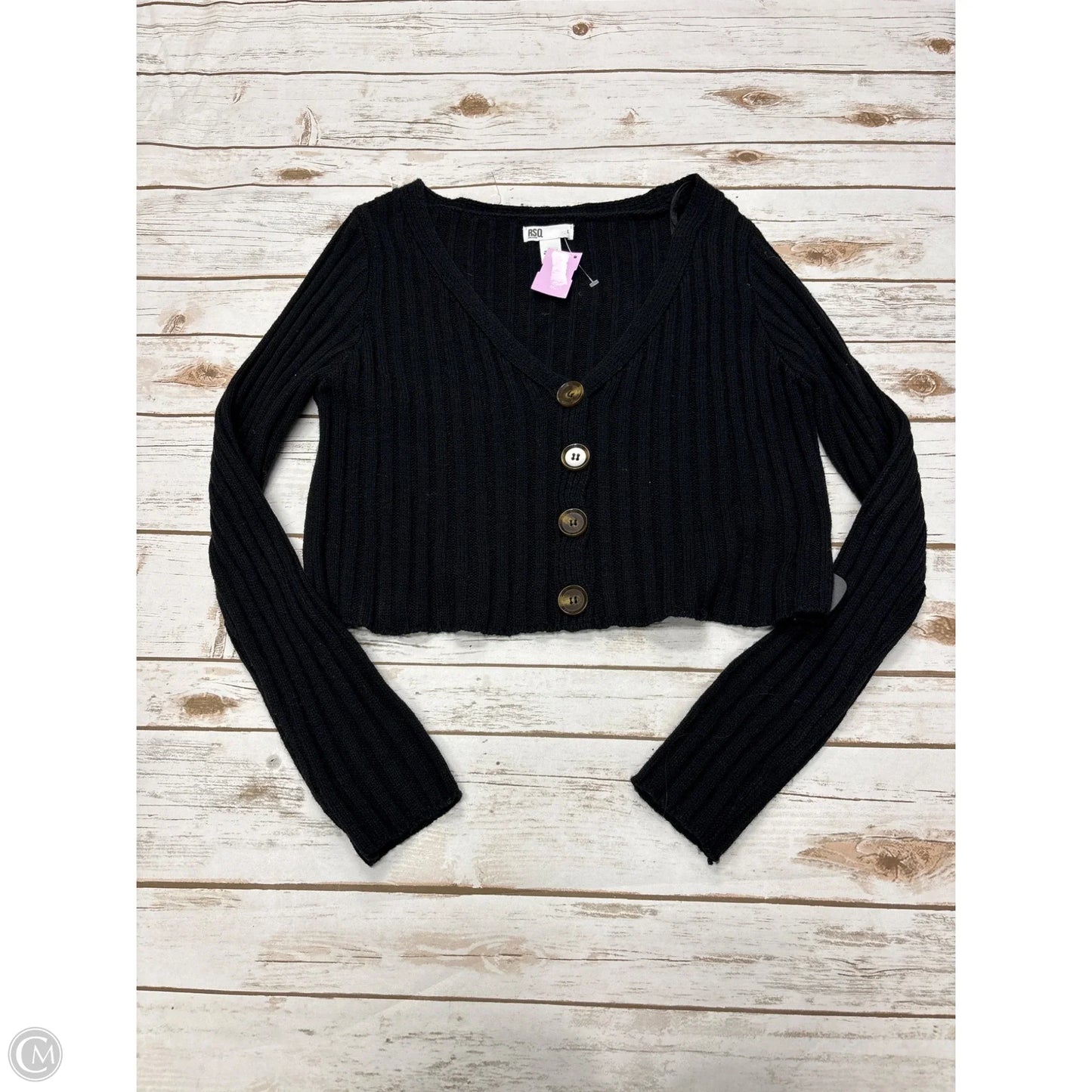 Sweater Cardigan By Cme In Black, Size: L