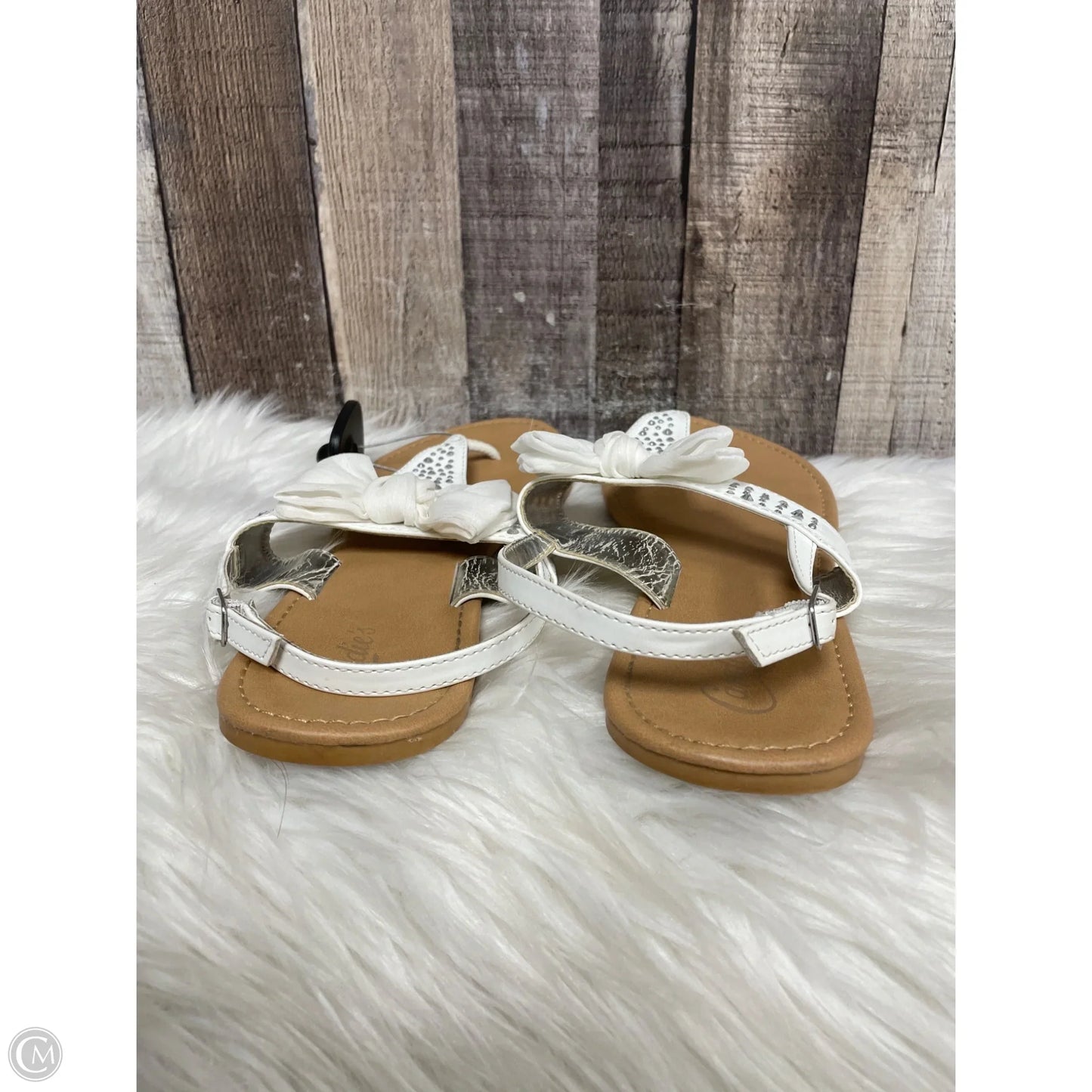 Sandals Flats By Candies In White, Size: 11