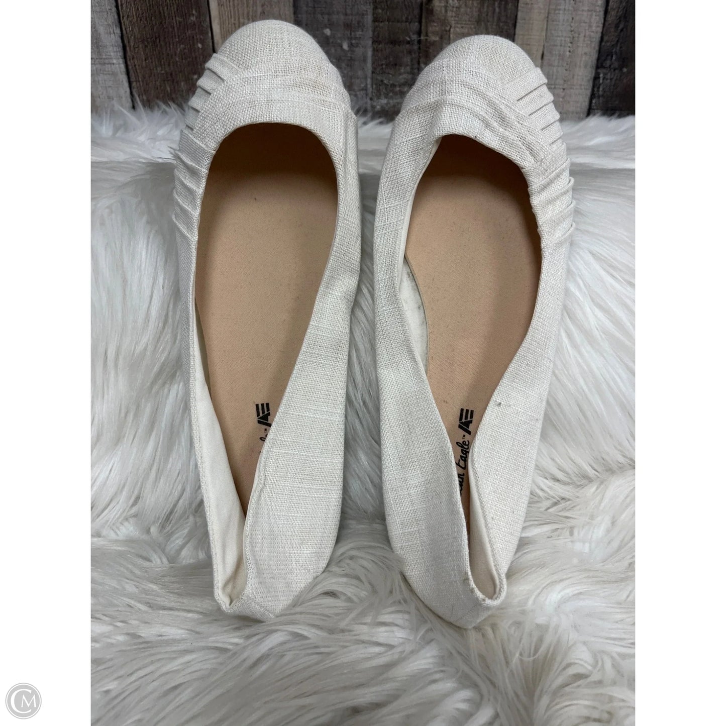 Shoes Flats By Cme In Ivory, Size: 12