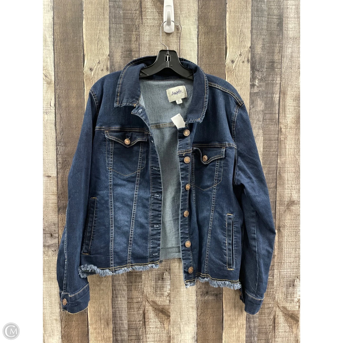 Jacket Denim By Angels In Blue Denim, Size: Xl