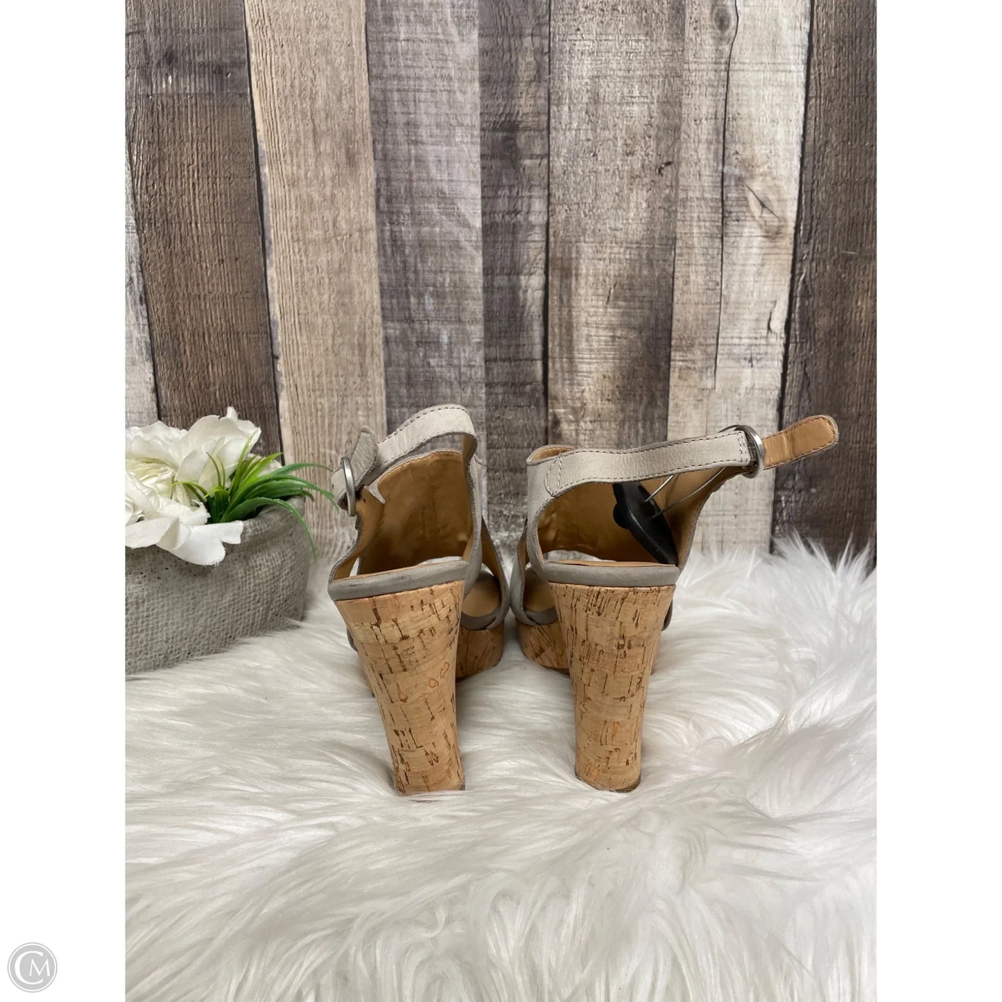 Shoes Heels Wedge By Franco Sarto In Grey, Size: 6.5