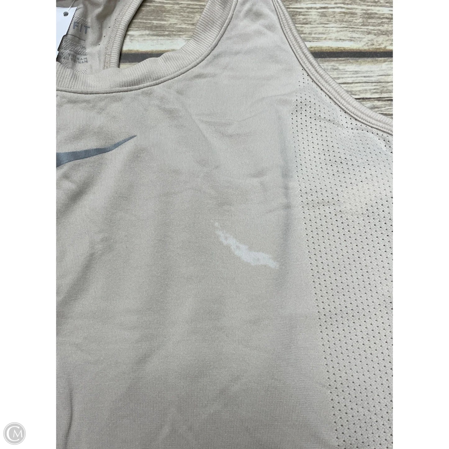 Athletic Tank Top By Nike In Tan, Size: S