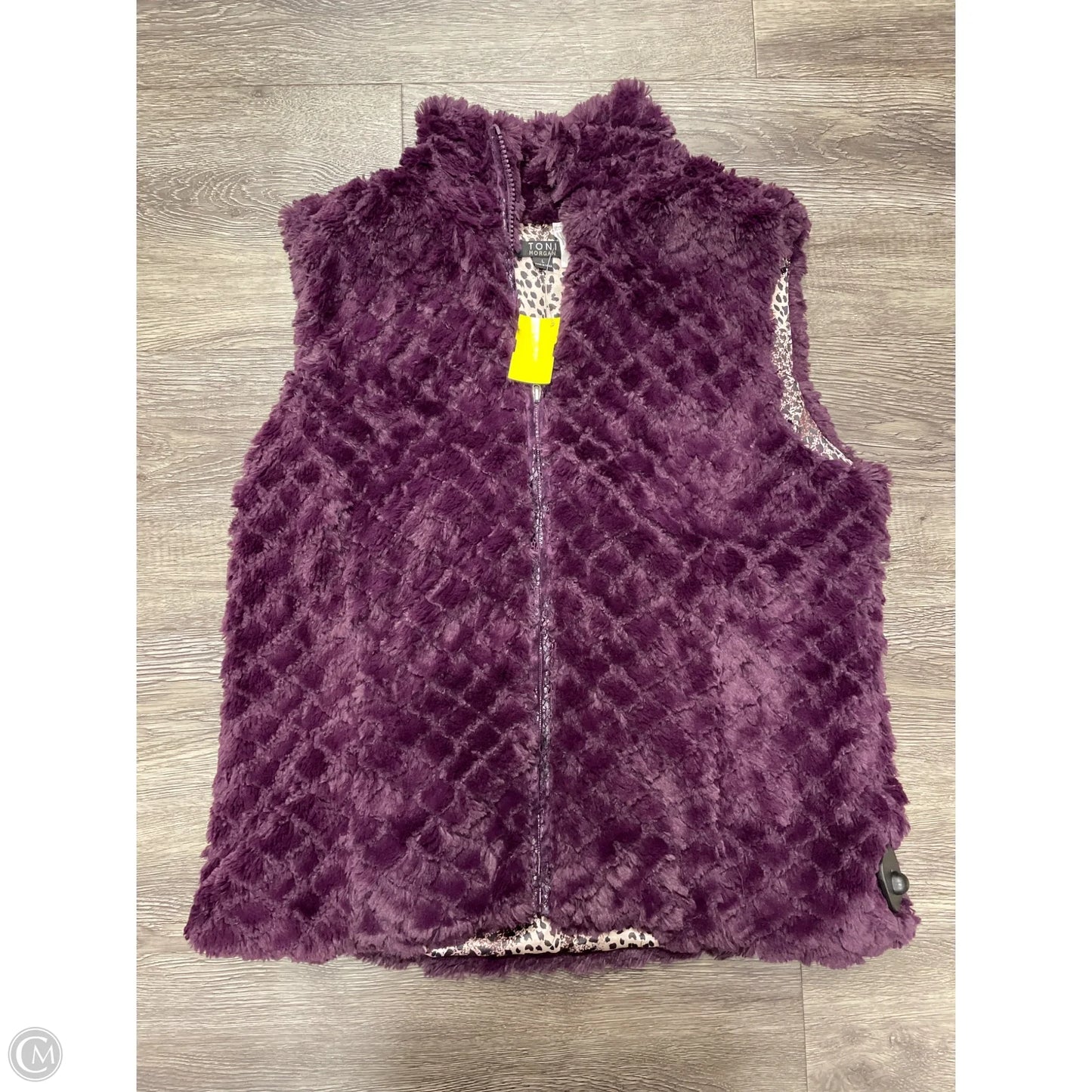 Vest Faux Fur & Sherpa By Cme In Purple, Size: L