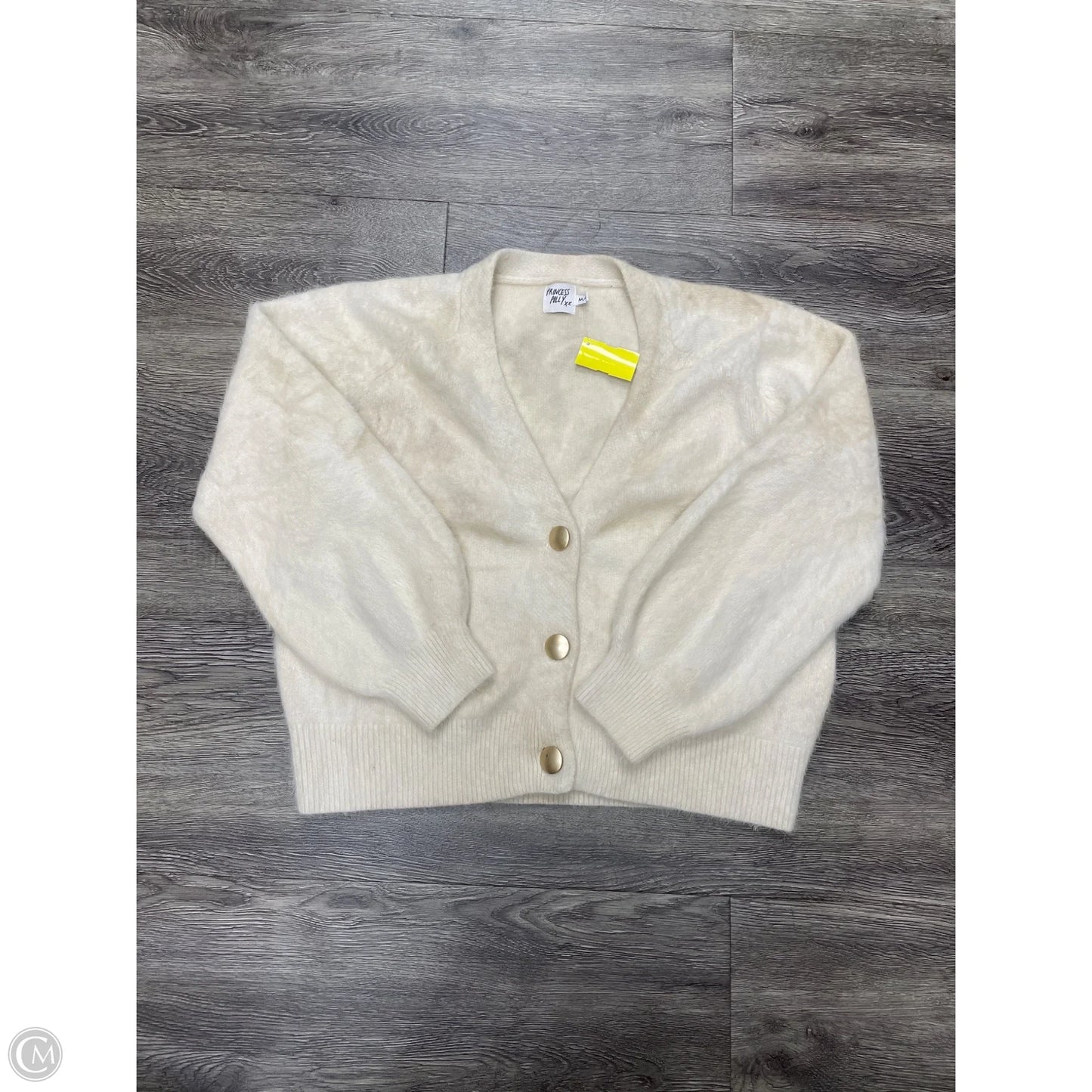 Sweater Cardigan By Princess Polly In Cream, Size: M