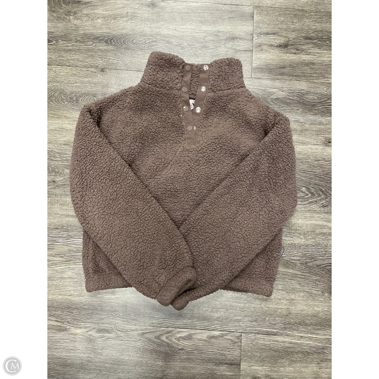 Jacket Faux Fur & Sherpa By So In Brown, Size: M