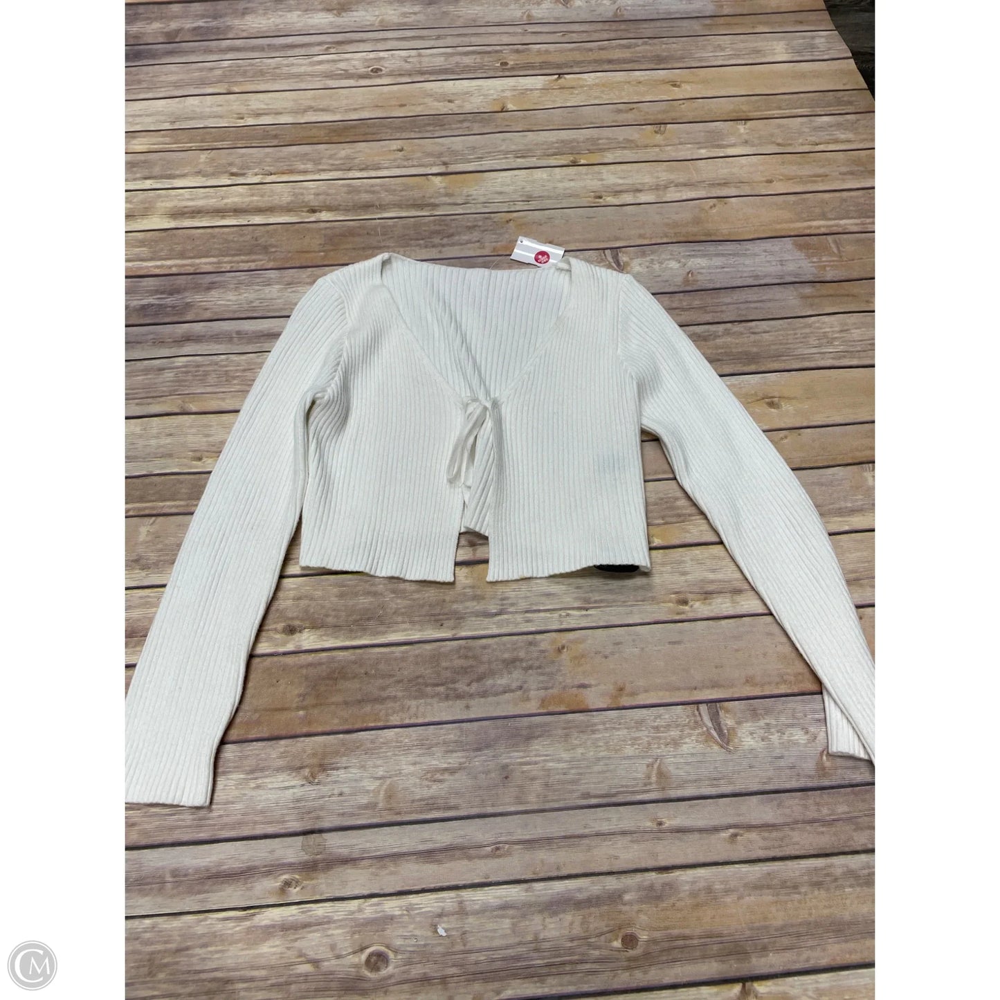 Sweater Cardigan By Shein In White, Size: S