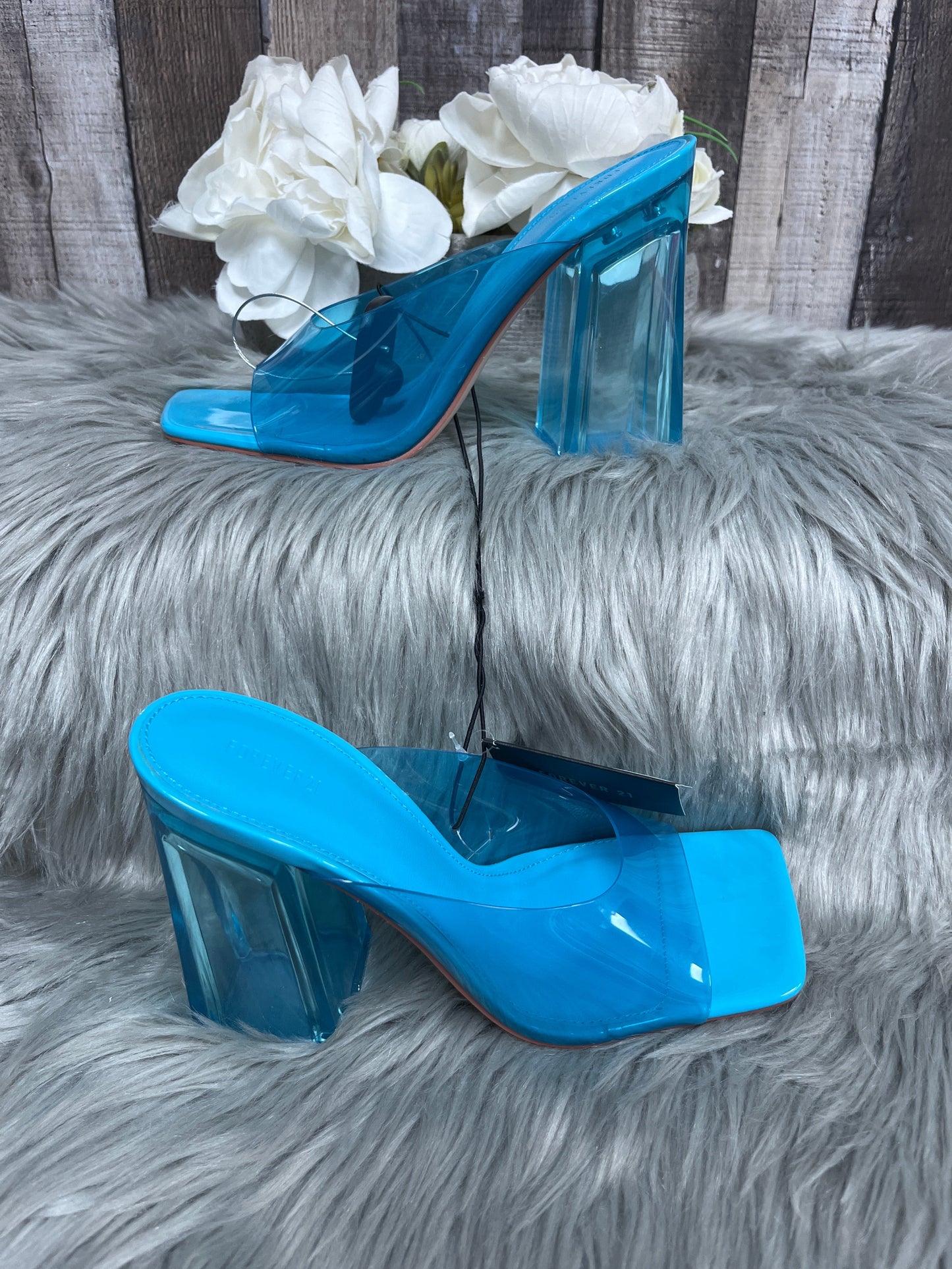 Sandals Heels Block By Forever 21 Size: 7.5