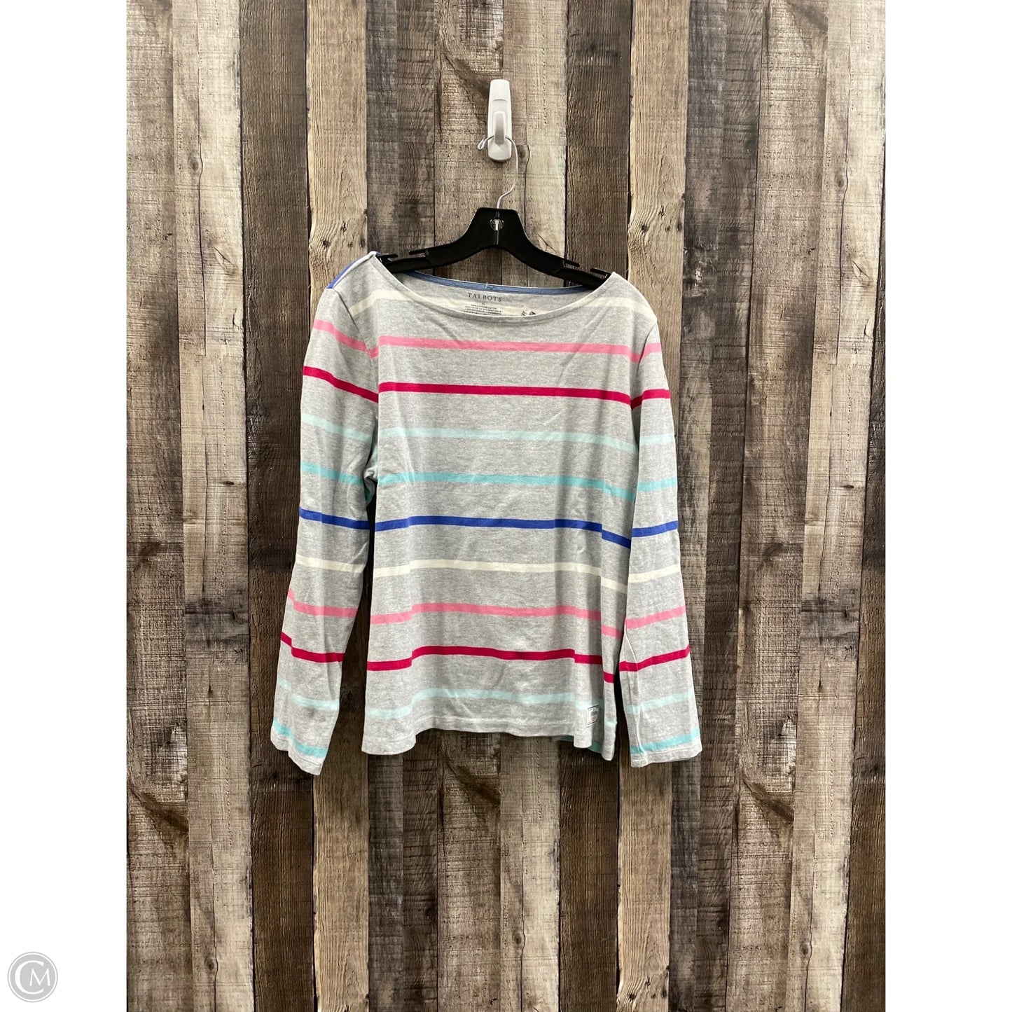 Top Long Sleeve By Talbots In Striped Pattern, Size: Xl