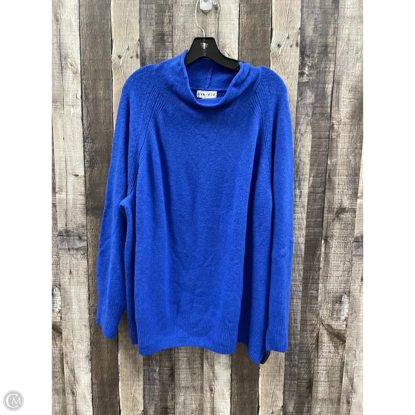 Sweater By Ava & Viv In Blue, Size: 3x