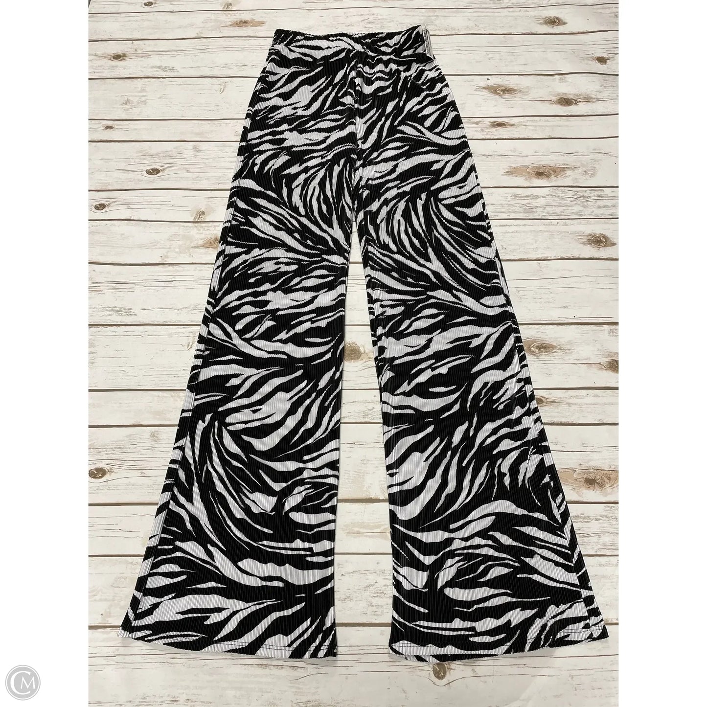 Pants Wide Leg By Fashion Nova In Black & White, Size: S