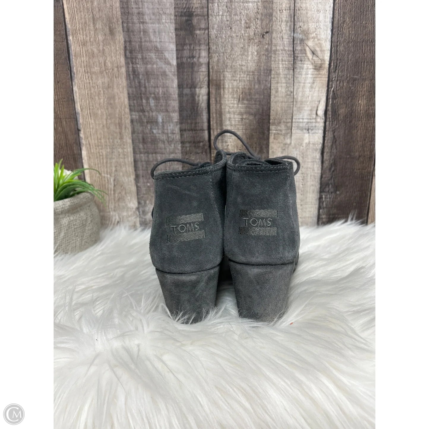 Boots Ankle Heels By Toms In Grey, Size: 7.5