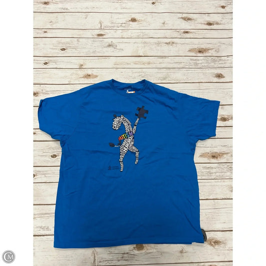 Top Short Sleeve Basic By Cme In Blue, Size: 2x