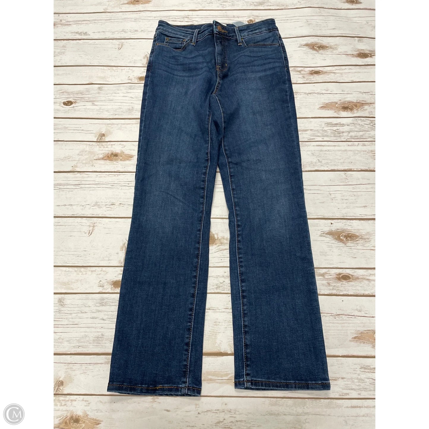 Jeans Straight By Levis In Blue Denim, Size: 2