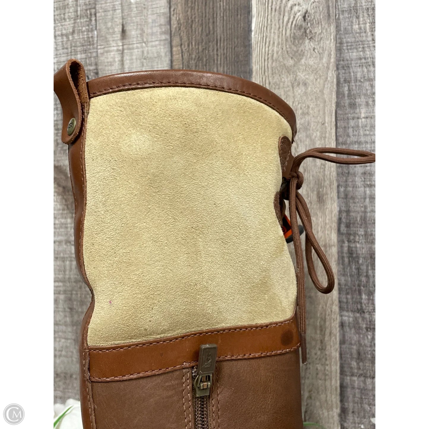 Boots Designer By Ugg In Brown, Size: 6.5