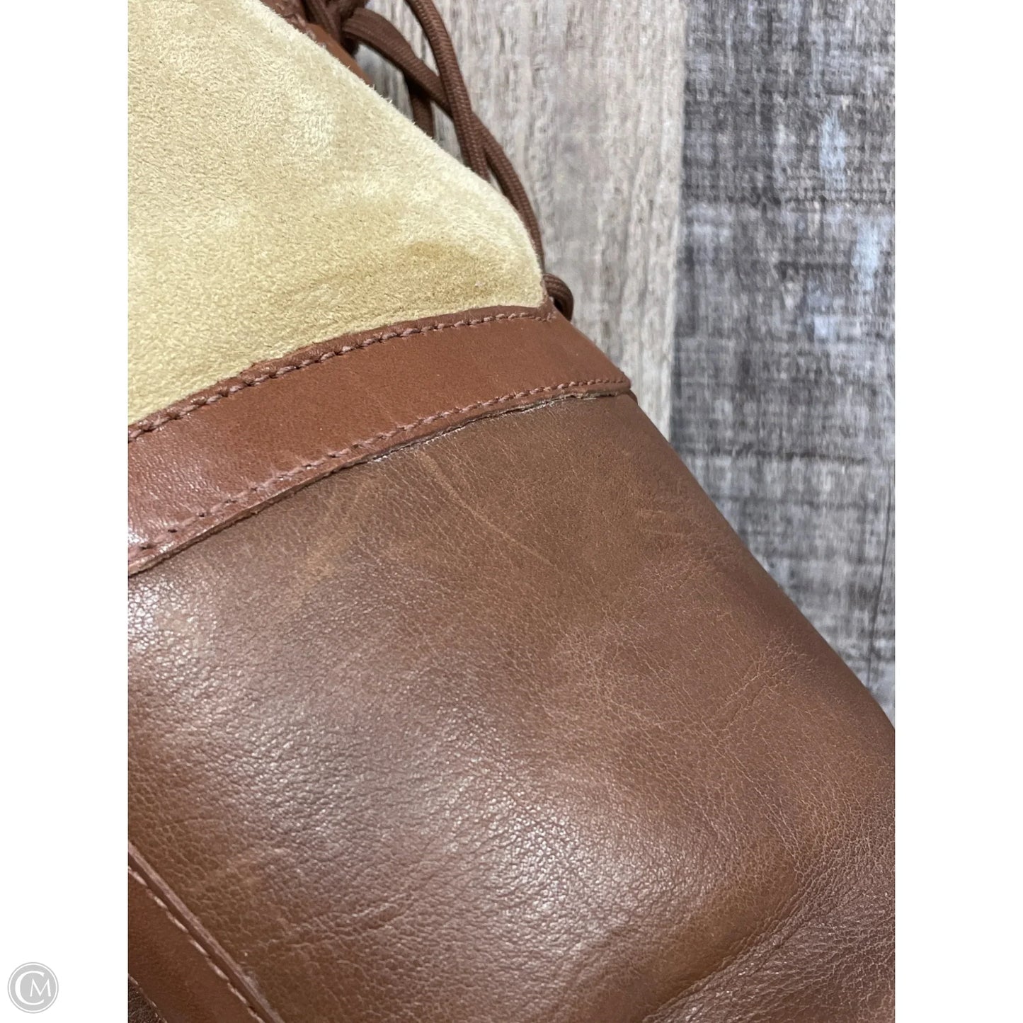 Boots Designer By Ugg In Brown, Size: 6.5
