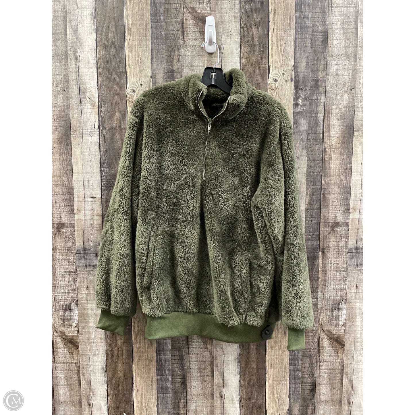 Jacket Fleece By Cme In Green, Size: Xl