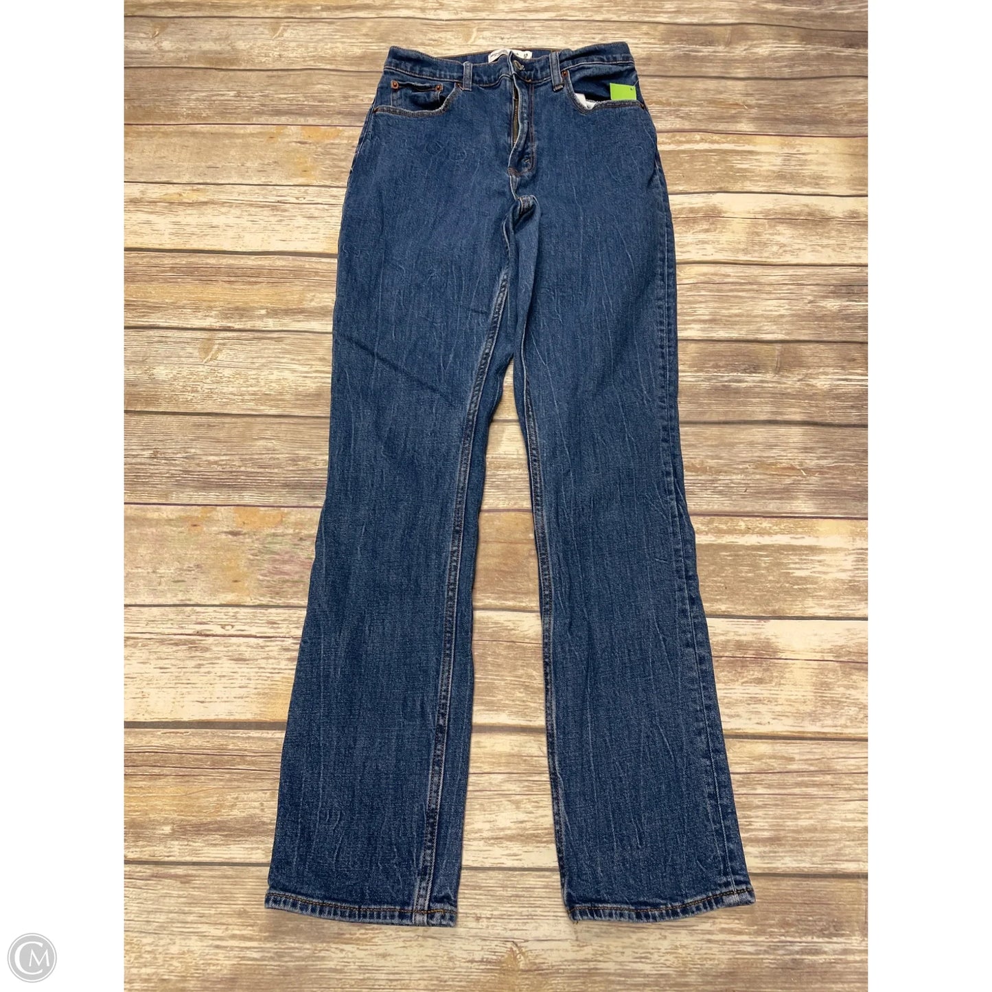 Jeans Straight By Abercrombie And Fitch In Blue Denim, Size: 6