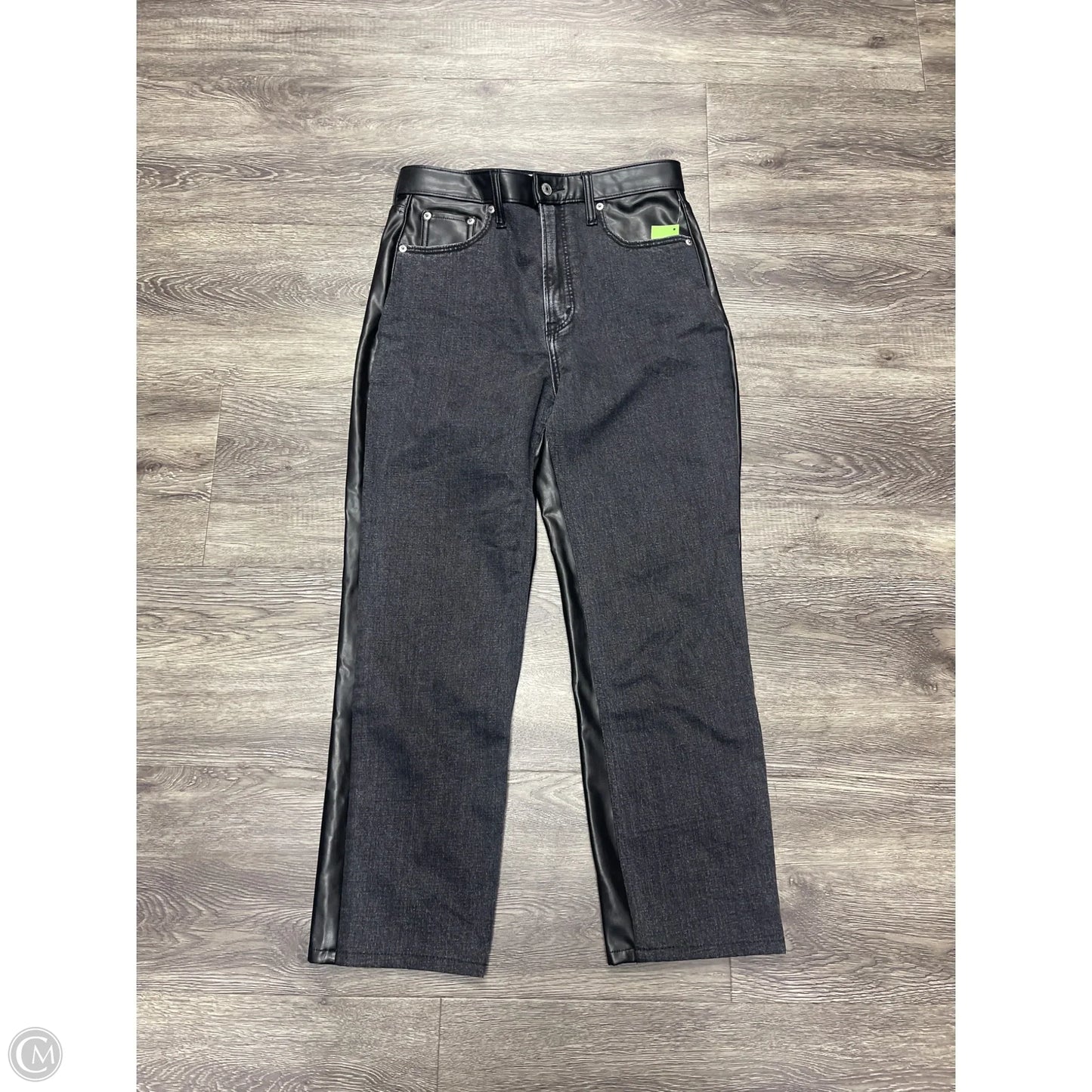 Jeans Straight By Abercrombie And Fitch In Black Denim, Size: 8