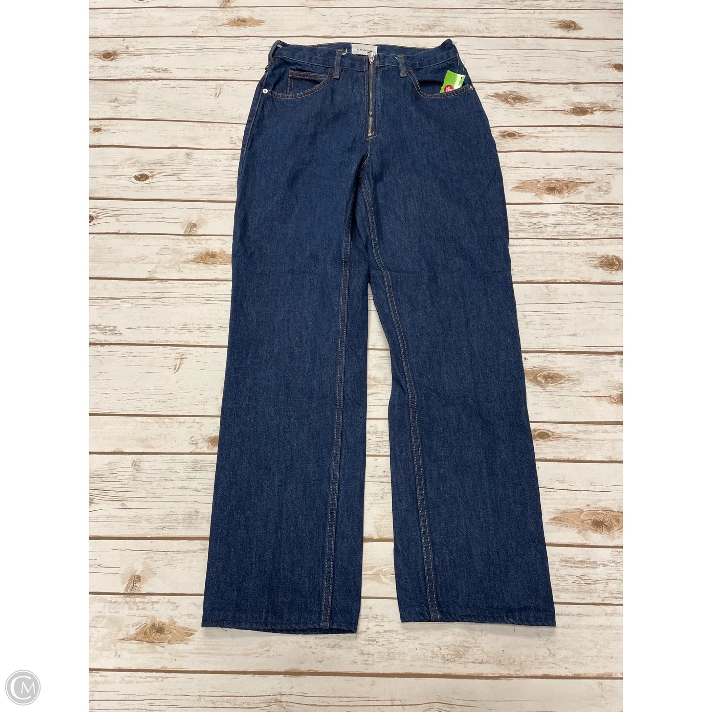 Jeans Boot Cut By Frame In Blue Denim, Size: 4