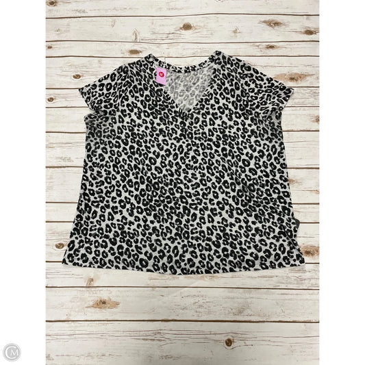 Top Short Sleeve By Ava & Viv In Animal Print, Size: 2x