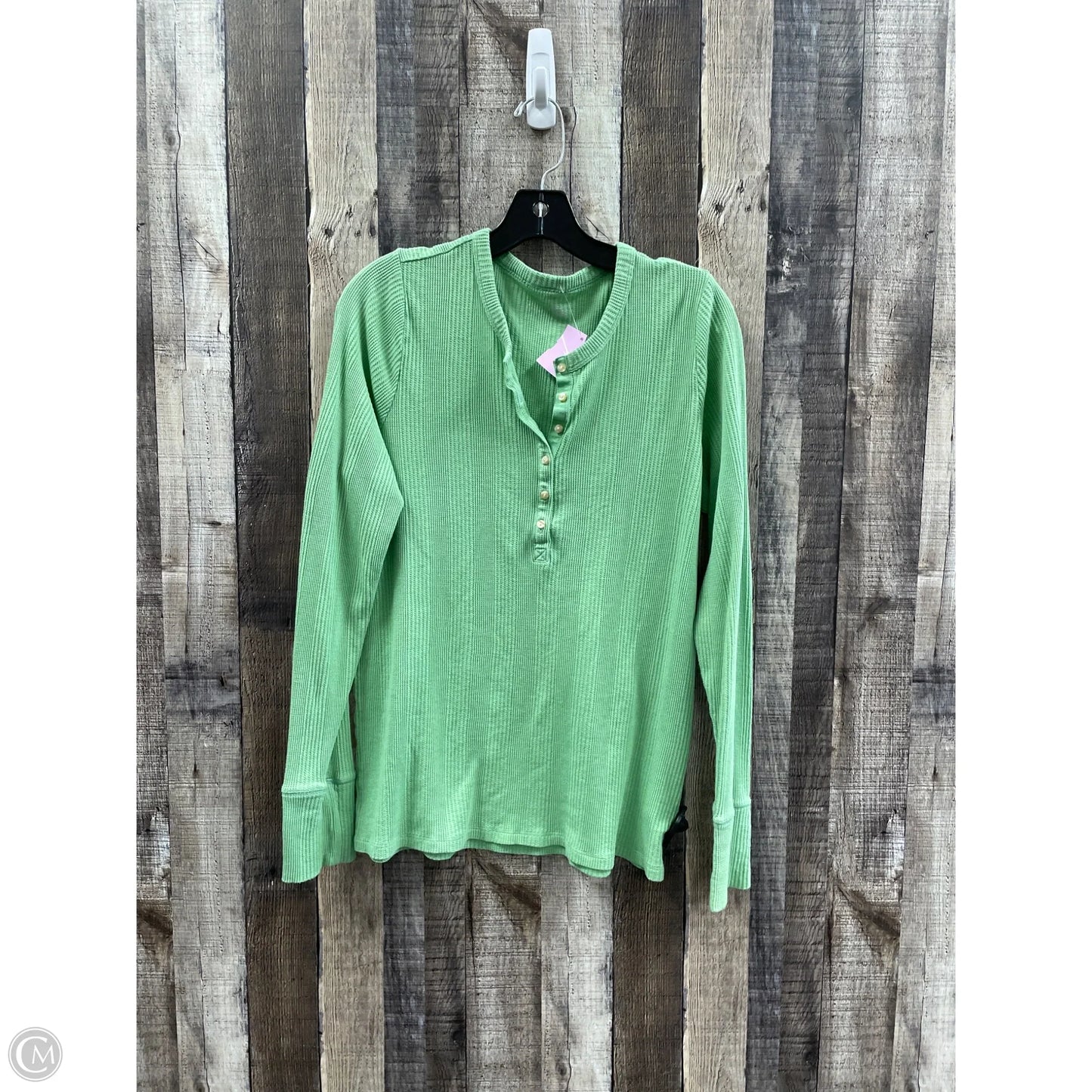 Top Long Sleeve By Aerie In Green, Size: Xl