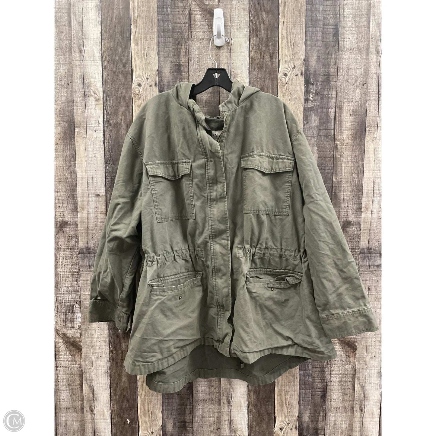 Jacket Denim By Ava & Viv In Green Denim, Size: 3x