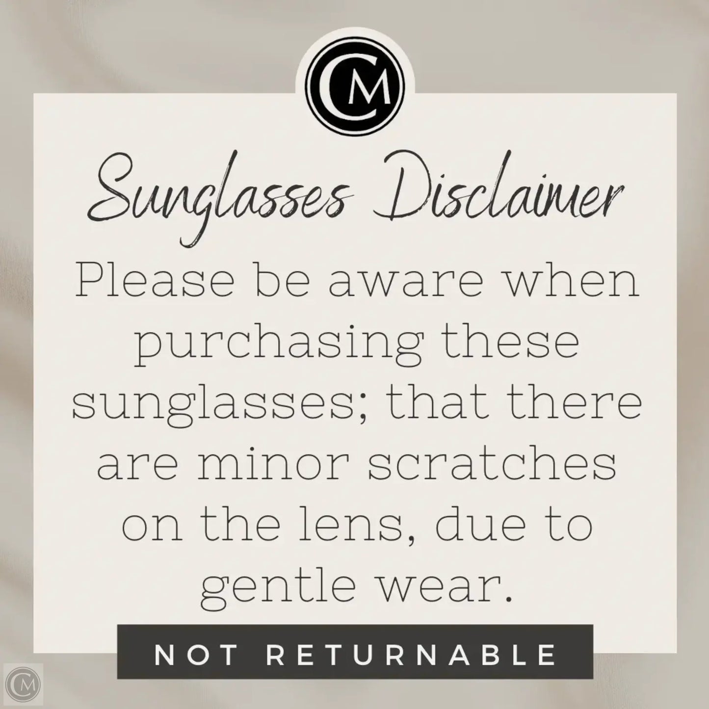 Sunglasses By Cme