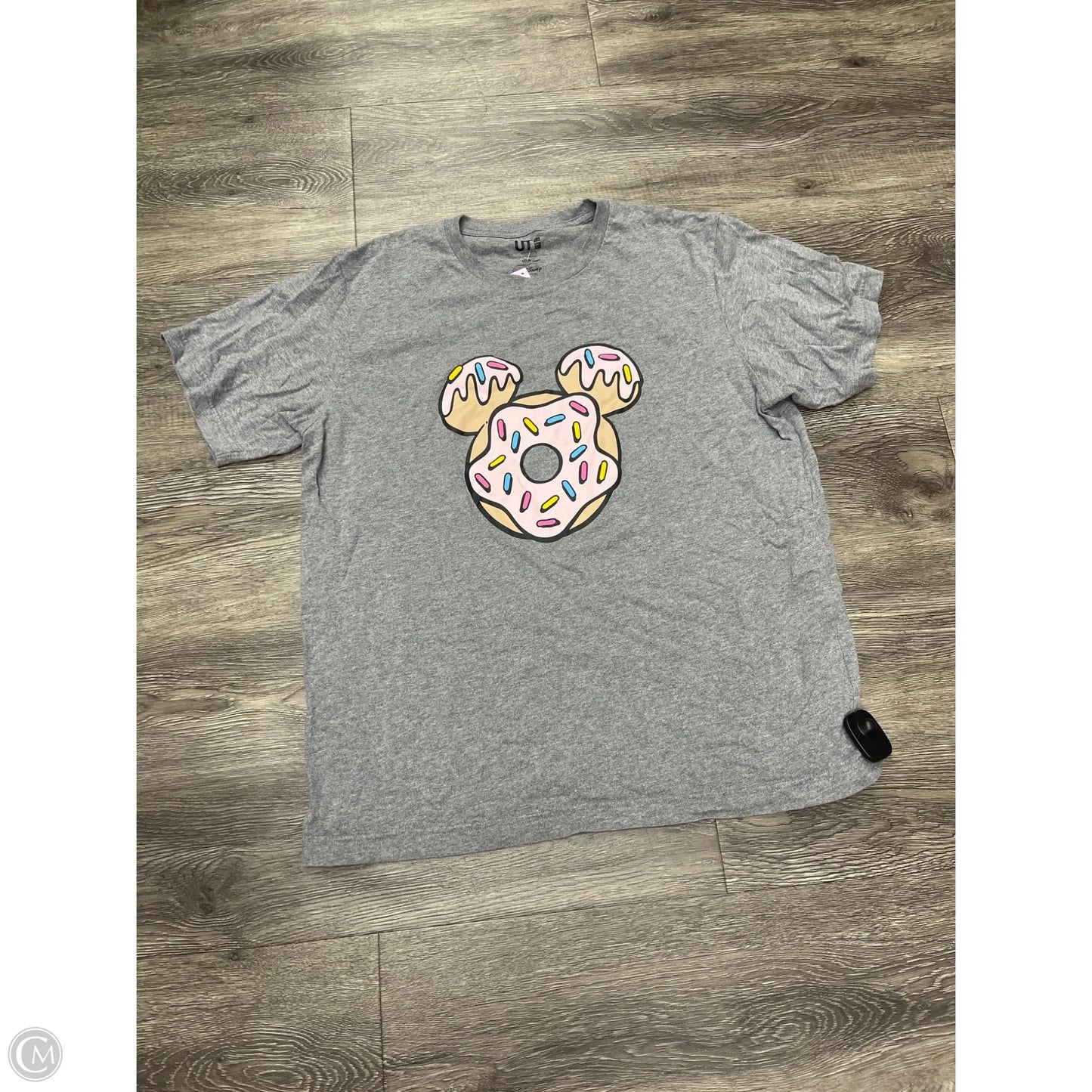 Top Short Sleeve By Disney Store In Grey, Size: L