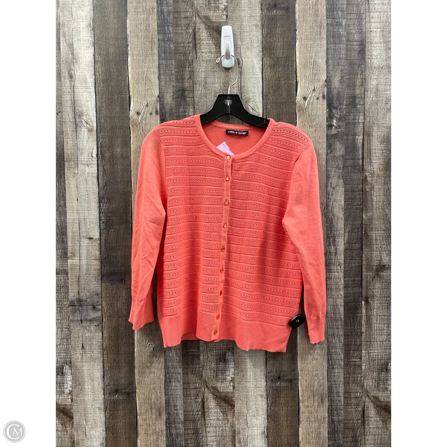 Cardigan By Cable And Gauge In Coral, Size: M