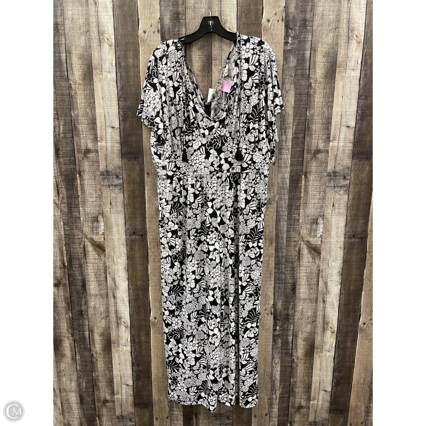 Jumpsuit By Cato In Black & White, Size: Xlp