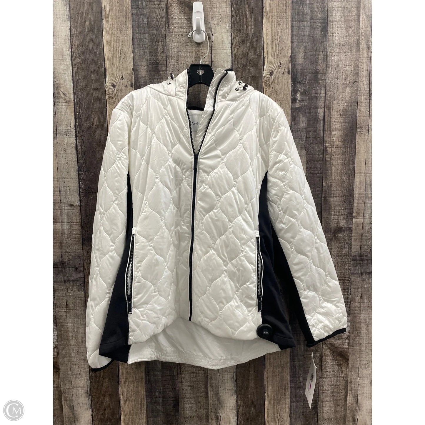 Jacket Puffer & Quilted By Calvin Klein In White, Size: Xxl