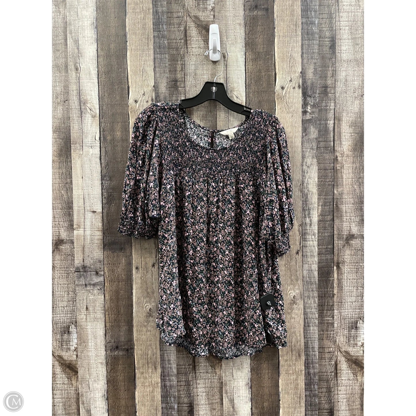 Top Short Sleeve By Terra & Sky In Blue, Size: 1x