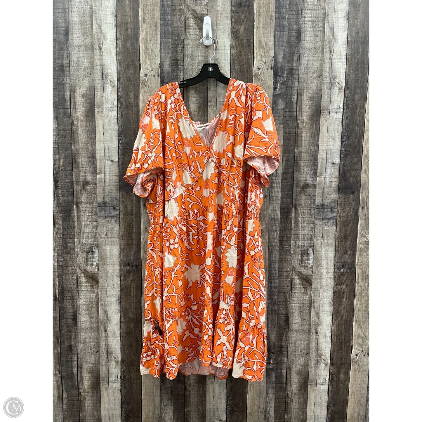 Dress Casual Midi By Knox Rose In Orange, Size: 4x
