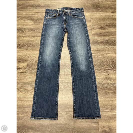 Jeans Straight By Adriano Goldschmied In Blue Denim, Size: 14