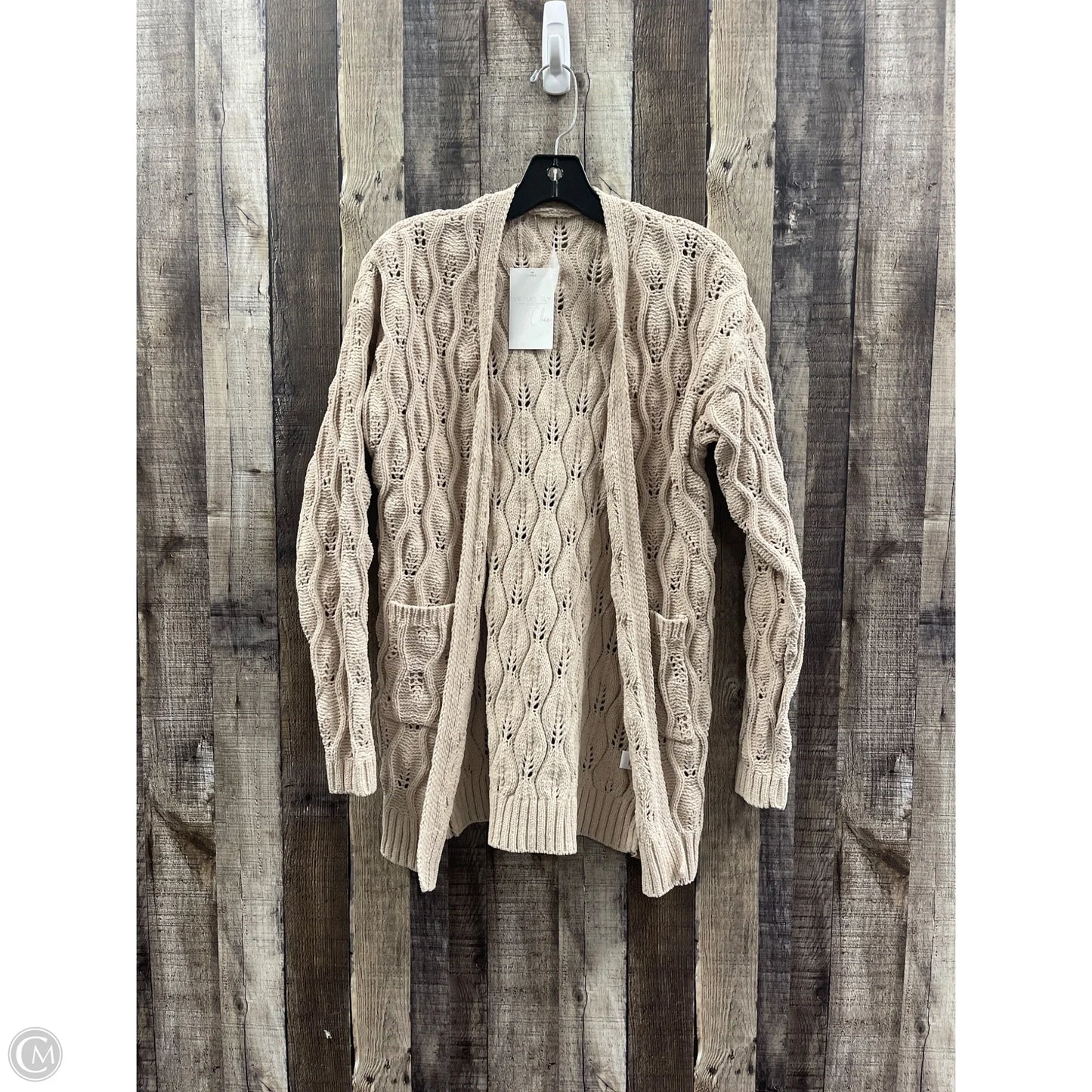 Sweater Cardigan By Cmf In Beige, Size: S